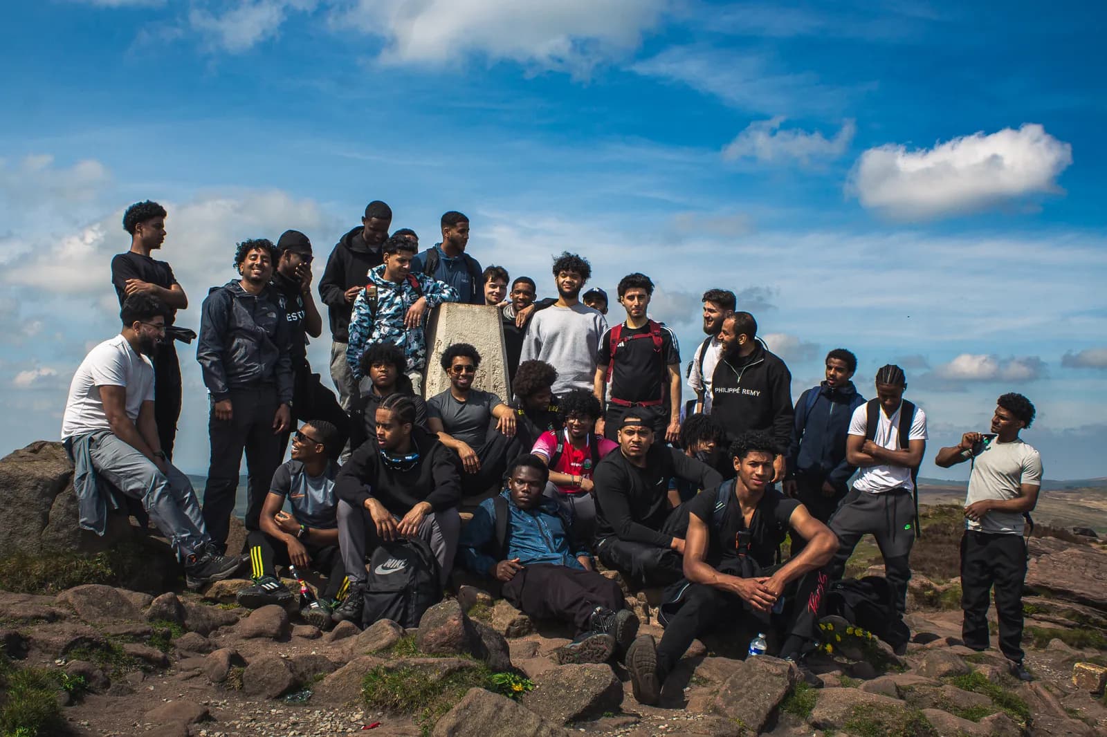 The People's Circle community on a group hike above Oxford